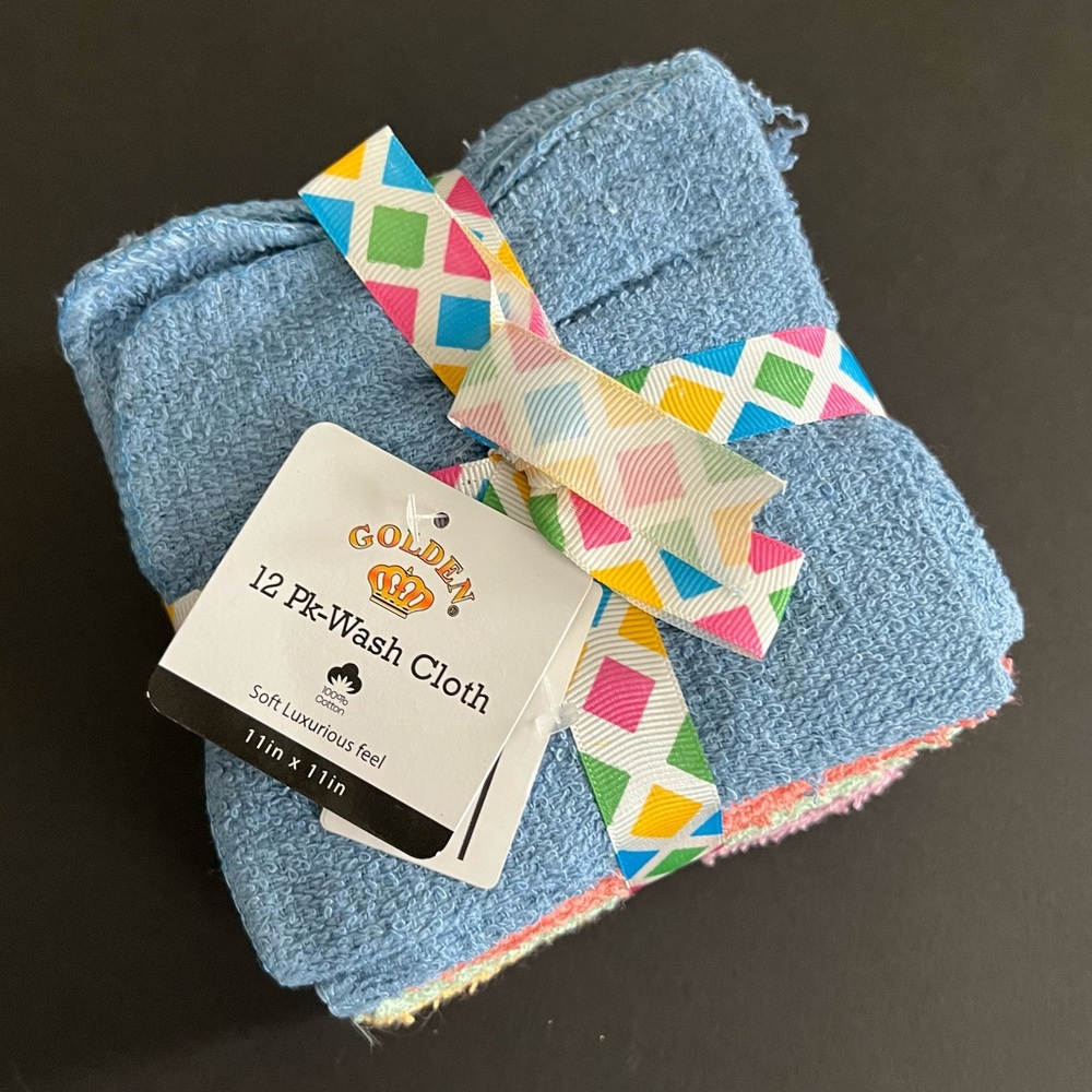 2/$14 π₯π Golden Soft Luxurious Feel Multi-Color Washcloths | 12 Pack | 4138 - Picture 4 of 6